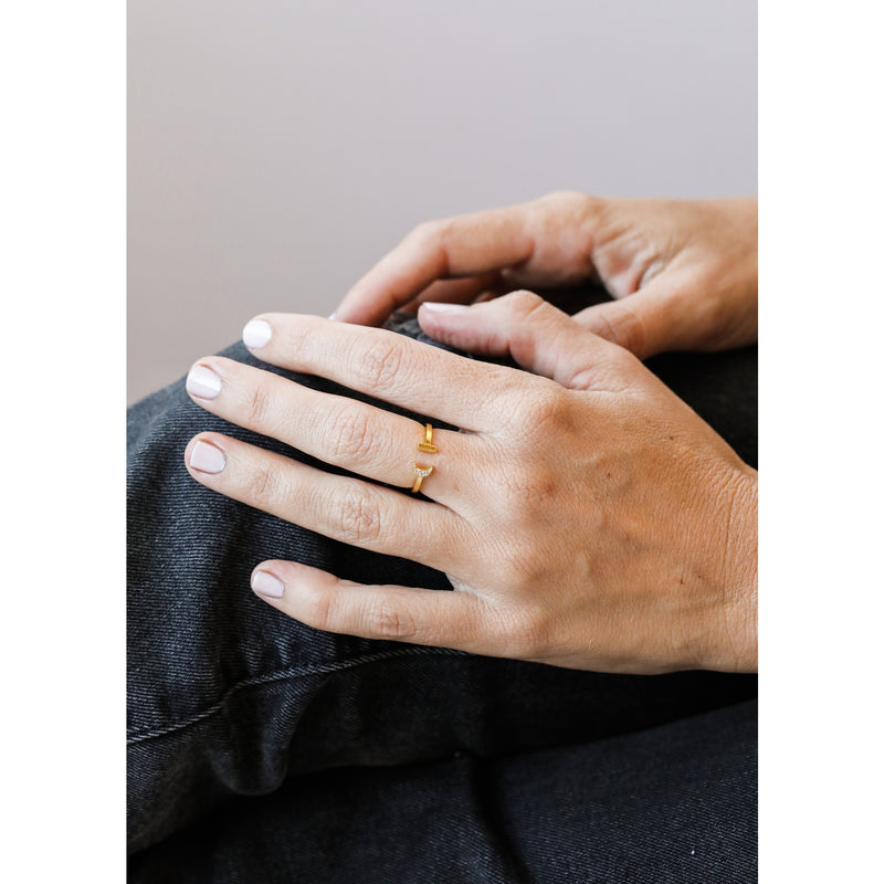 Crescent Moon Open Ring