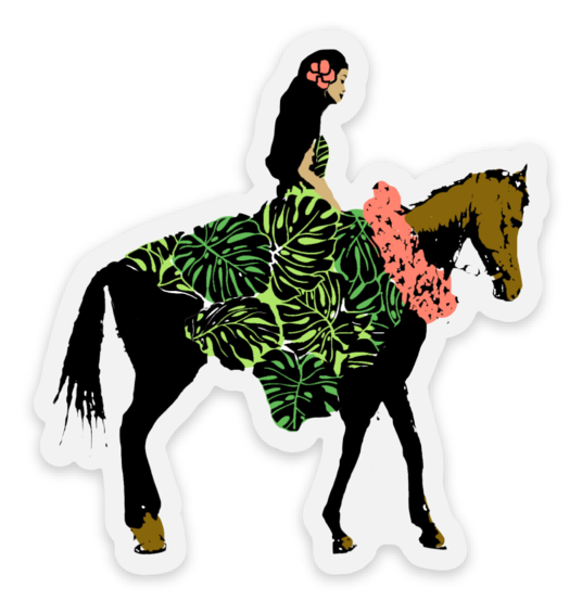 Pa'u Rider Sticker