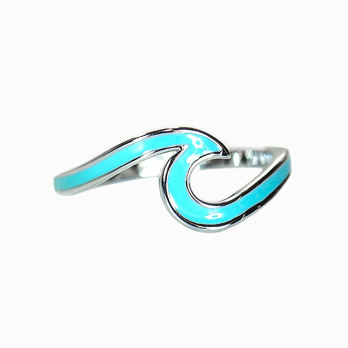 Enamel Turquoise Wave Ring