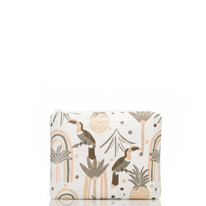 Small Pouch Tropical Toucans Moon Shimmer