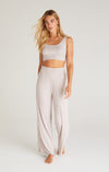 Dawn Smocked Rib Pant Heather Taupe