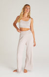 Dawn Smocked Rib Pant Heather Taupe