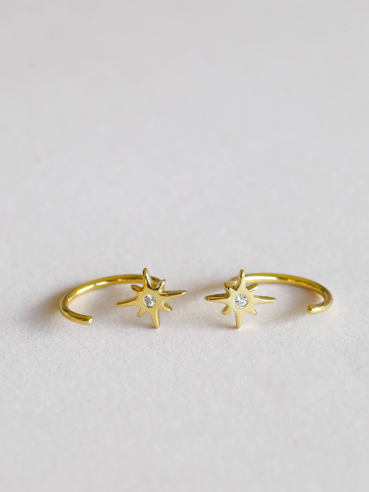 Star Huggie Earrings