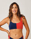 Sandhaven Top Colorblock Navy/Hot Red